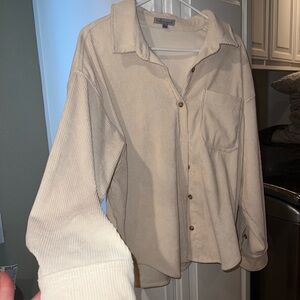 Wishlist Cream Corduroy Shirt